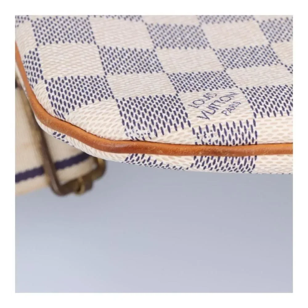 Louis Vuitton Pochette Bosphore Bag Damier Azur White